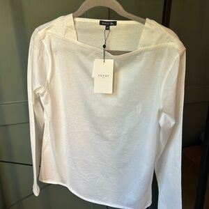 Soeur White Long Sleeve T-Shirt. Sz 38